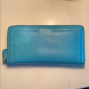 Authentic Coach Turquoise Wallet